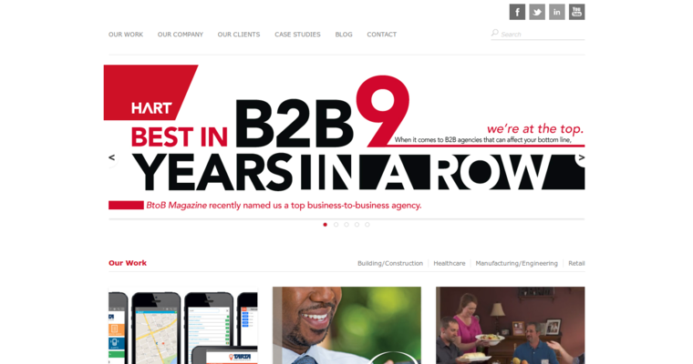 Home page of #10 Best PR Business: Hart Associates
