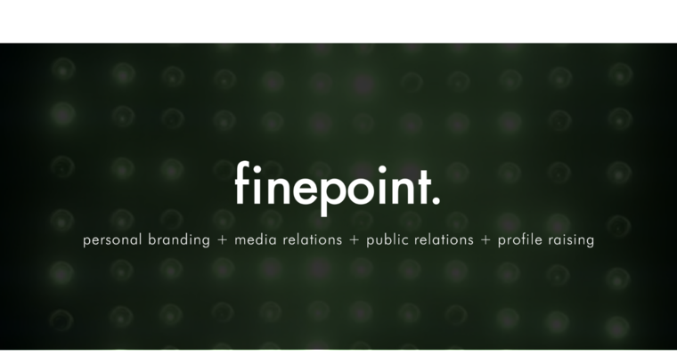 Service page for #12 Leading Public Relations Agency: Fine Point