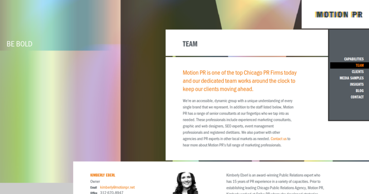 Team page for #5 Top PR Firm - Motion PR