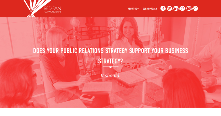 Home page of #2 Leading PR Business: Red Fan Communications