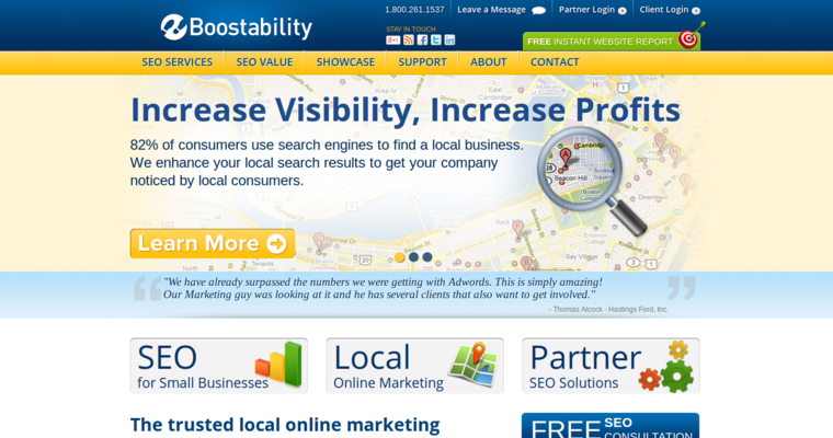 Home page of #6 Top Public Relations Business: Boostability
