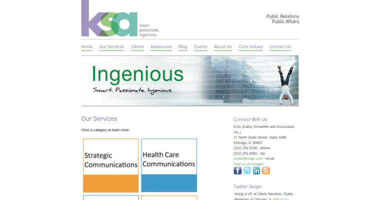Service page of #20 Top Public Relations Firm: KSA