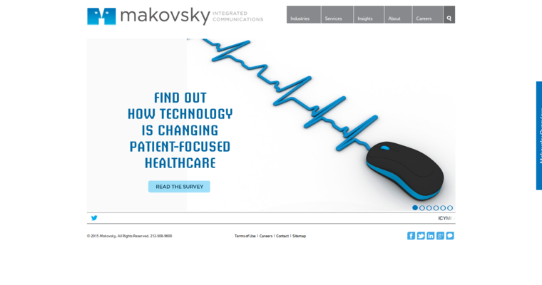 Home page of #15 Leading Public Relations Company: Makovsky