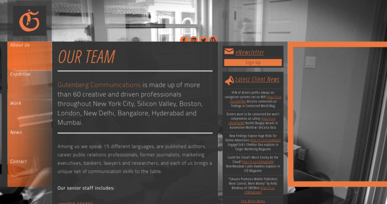 Team page of #2 Leading Public Relations Firm: Gutenberg PR