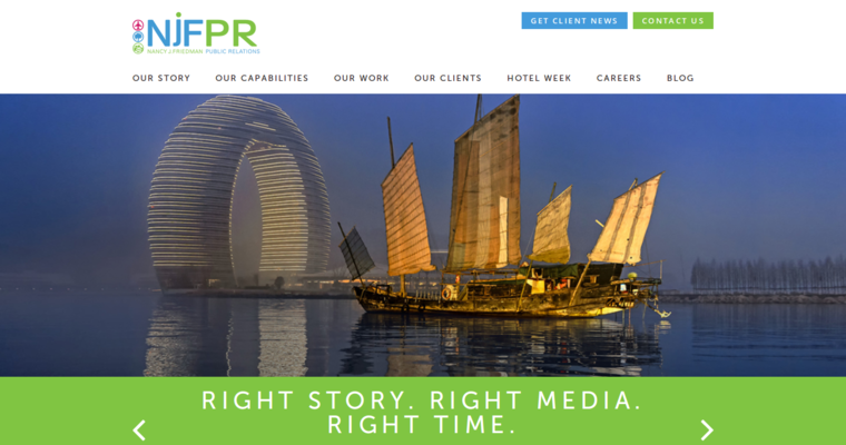 Home page of #21 Leading Public Relations Company: NJFPR