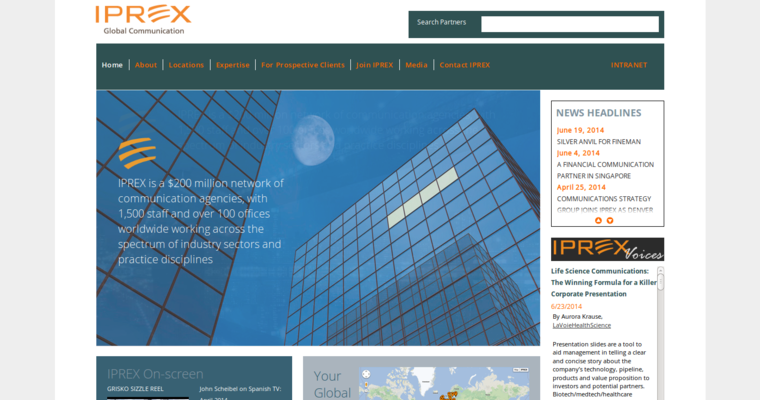 Home page of #16 Top Public Relations Company: Iprex