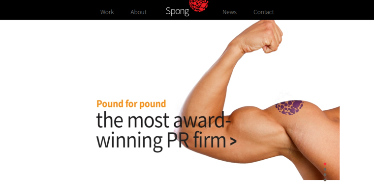 Home page of #6 Leading Public Relations Business: Spong PR
