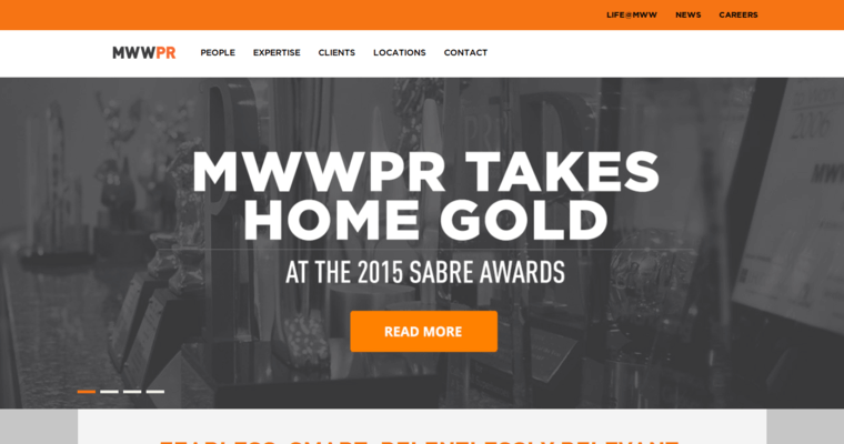 Home page of #13 Best Public Relations Company: MWW PR