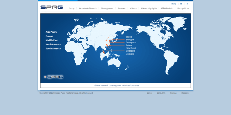 Map page of #1 Top Corporate PR Firm: Strategic PR Group