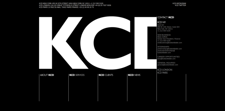 Contact page of #3 Top Fashion PR Company: KCD Worldwide