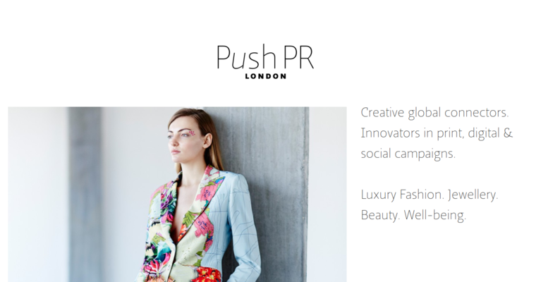 Service page of #2 Leading Fashion PR Firm: Push PR