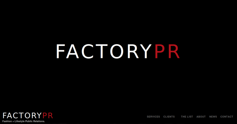 Service page of #1 Leading Beauty Public Relations Company: Factory PR