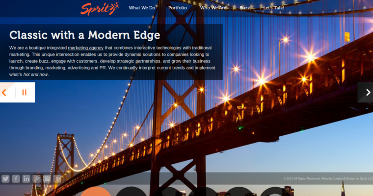 Home page of #2 Top Entertainment PR Agency: Spritz SF