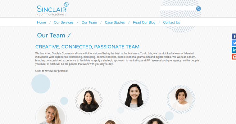 Team page of #4 Top Hong Kong Public Relations Agency: Sinclair Communications