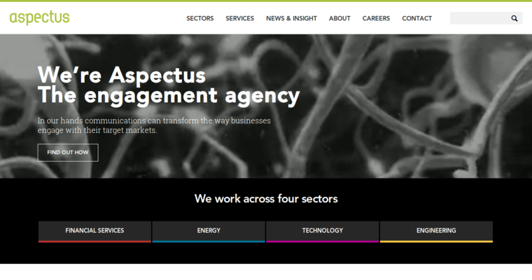 Home page of #4 Best London PR Company: Aspectus