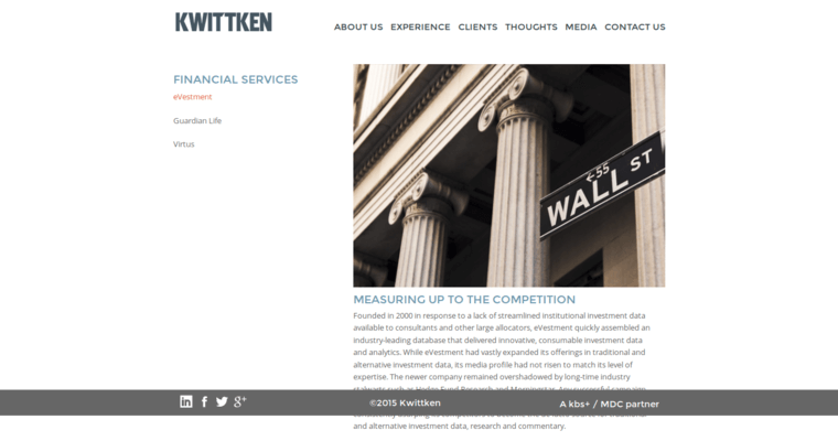 Service page of #13 Leading Public Relations Company: Kwittken
