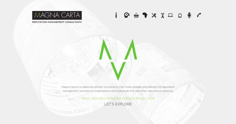 Home page of #19 Top PR Agency: Magna Carta PR