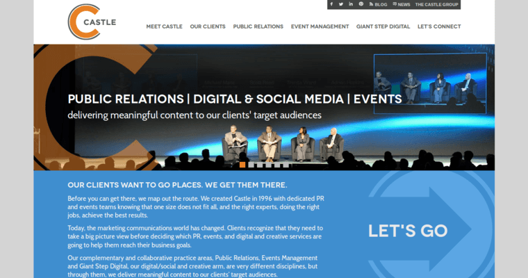 Home page of #7 Top Boston Public Relations Agency: Castle