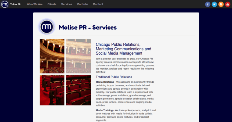 Service page of #7 Best Chicago Public Relations Firm: Molise PR