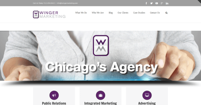 Home page of #9 Leading Chicago PR Business: Winger Marketing