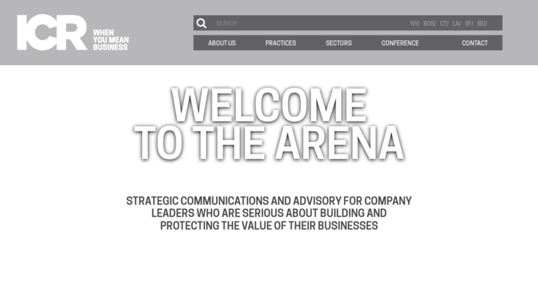 Home page of #2 Top Corporate PR Agency: ICR