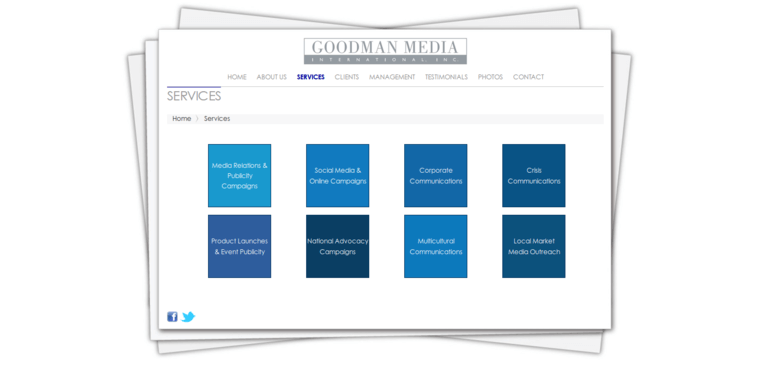 Service page of #4 Best Corporate PR Business: Goodman Media