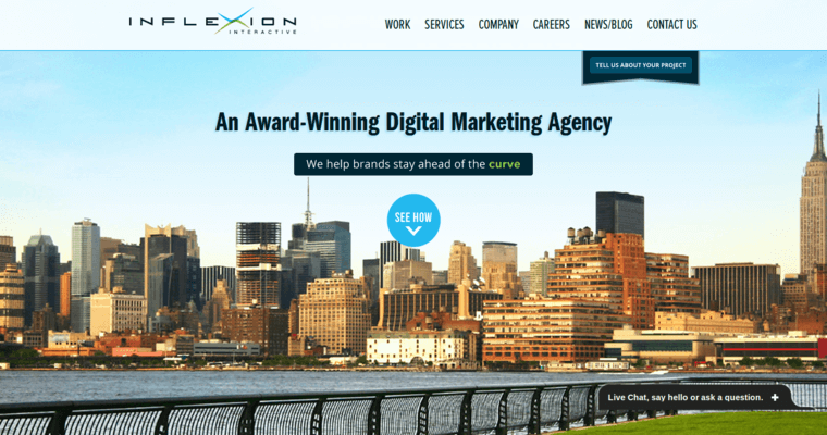 Home page of #8 Best Digital PR Company: Inflexion Interactive