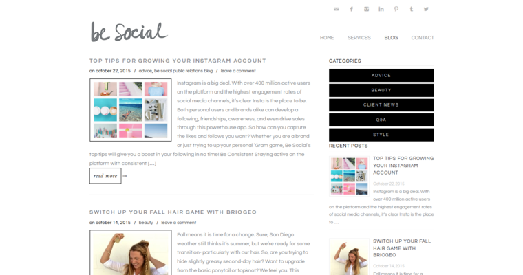 Blog page of #5 Top Fashion Public Relations Company: Be Social PR