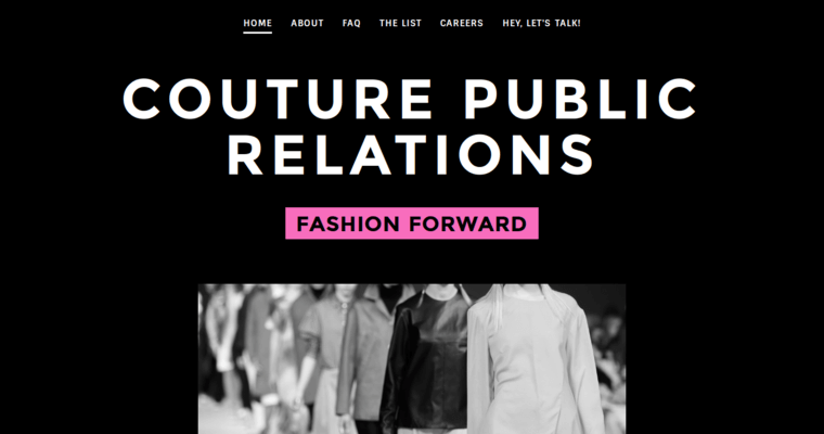 Home page of #1 Top Fashion PR Firm: Couture Public Relations