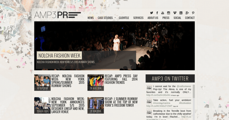 Home page of #9 Best Beauty Public Relations Company: AMP3