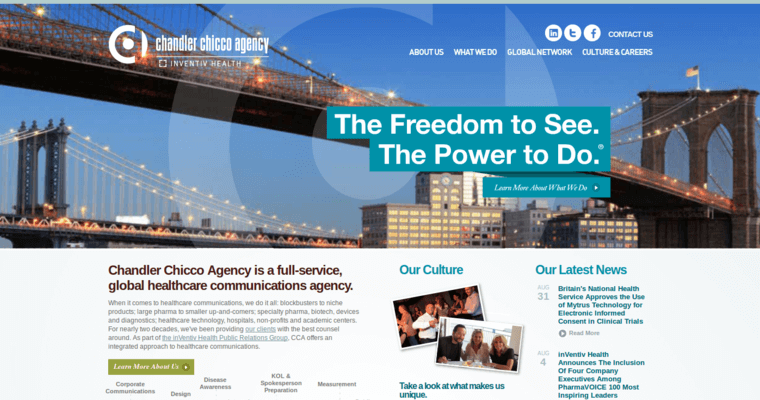 Home page of #7 Top Finance Public Relations Agency: Chandler Chicco Agency