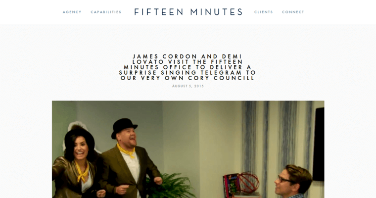 News page of #7 Best Los Angeles PR Company: Fifteen Minutes