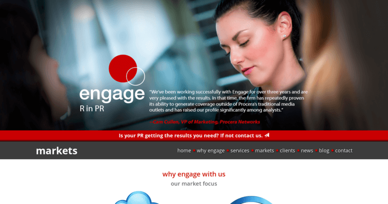 Home page of #8 Best SF PR Company: Engage PR