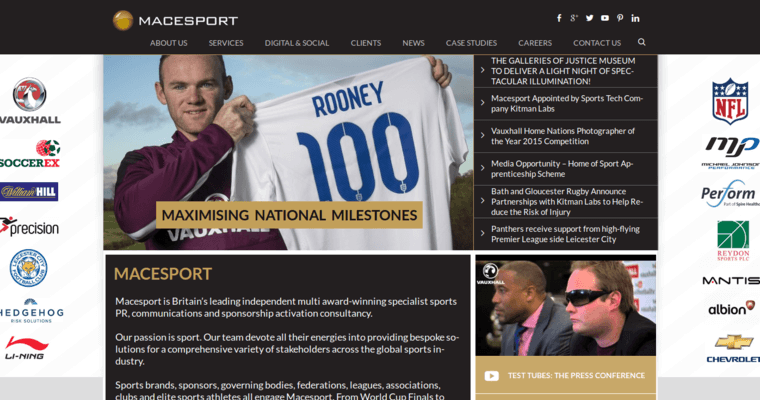 Home page of #9 Top Sports Public Relations Company: Macesport