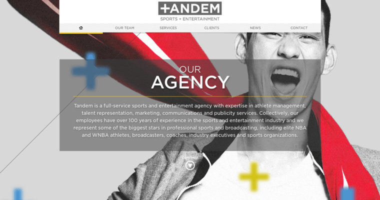 Home page of #5 Leading Sports PR Business: Tandem Sports + Entertainment