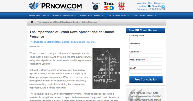 Blog page for #11 Top PR Agency: PRNow