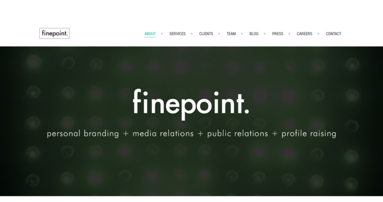 About page for #10 Best Public Relations Company - Fine Point