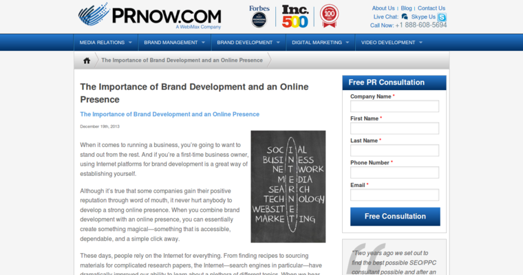 Blog page for #12 Best PR Agency: PRNow