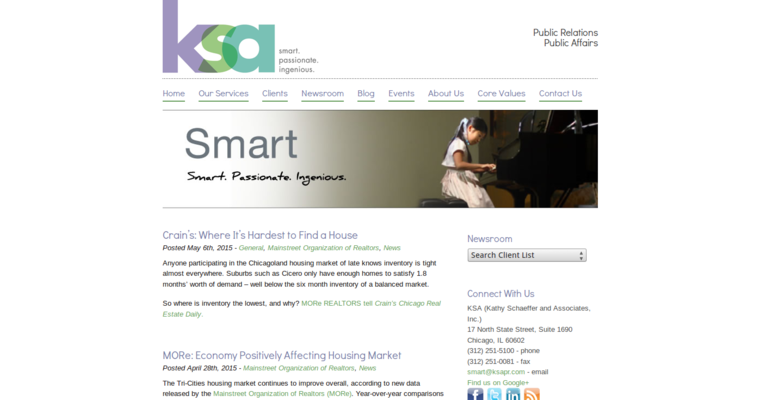 News page of #20 Top Public Relations Agency: KSA