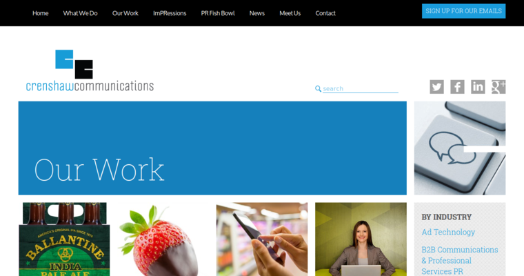 Work page of #9 Top PR Company: Crenshaw Communications