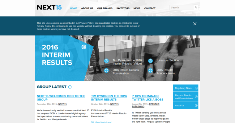 Home page of #1 Best Public Relations Firm: Next 15
