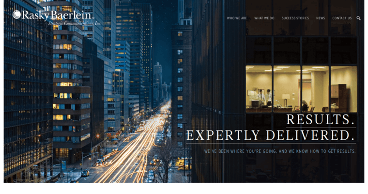 Home page of #10 Best Boston Public Relations Firm: Rasky Baerlein