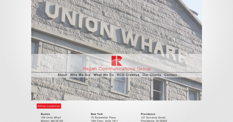 Contact page of #5 Best Boston Public Relations Business: Regan Communications Group