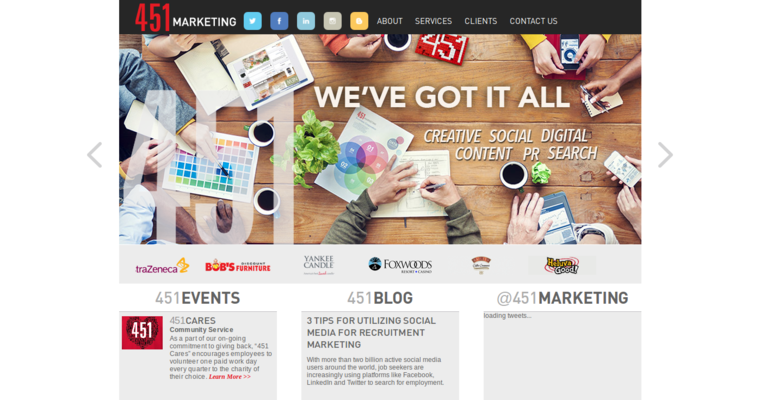 Home page of #2 Best Boston PR Company: 451 Marketing