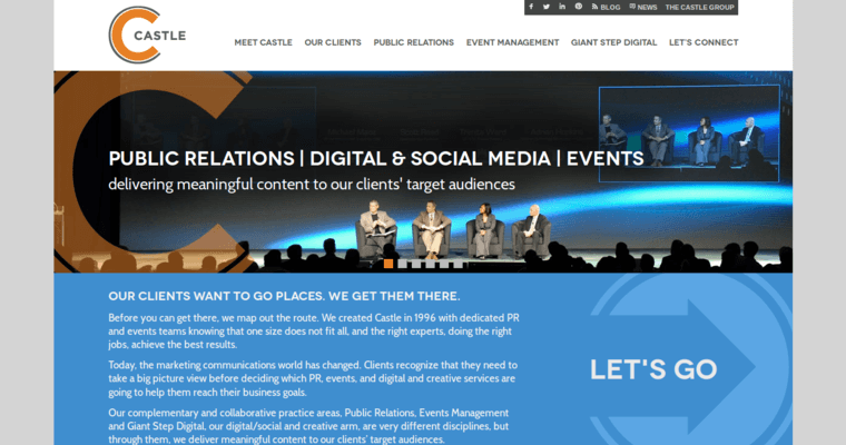 Home page of #7 Best Boston Public Relations Business: Castle