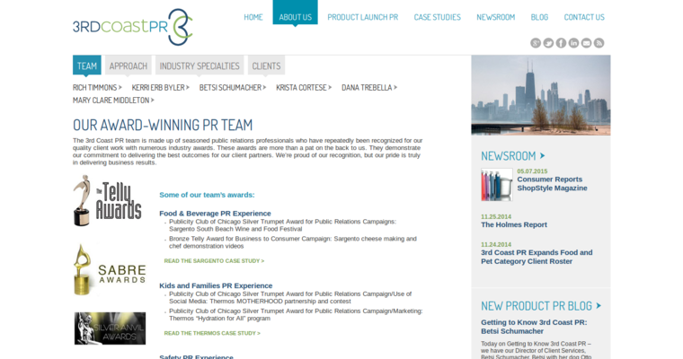 Team page of #6 Top Chicago PR Firm: 3rd Coast PR