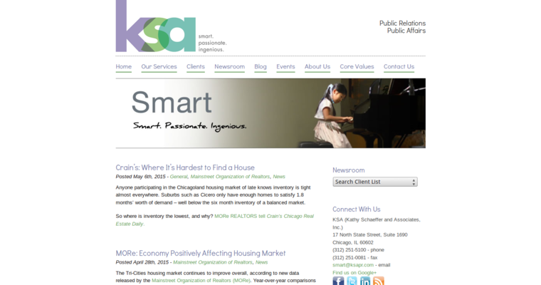 News page of #1 Best Chicago PR Agency: KSA