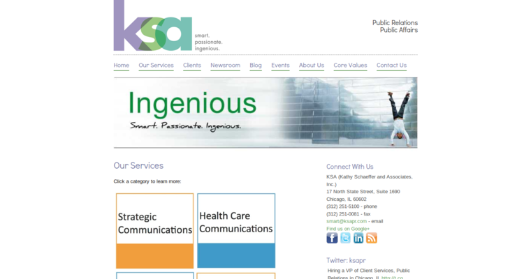 Service page of #1 Best Chicago PR Agency: KSA