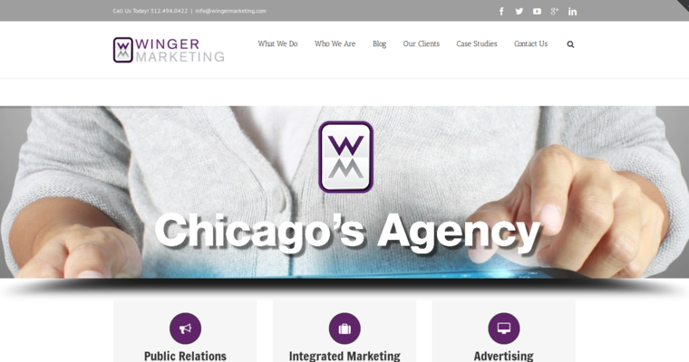 Home page of #9 Best Chicago Public Relations Company: Winger Marketing