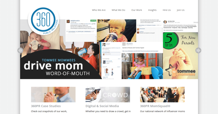 Home page of #6 Best Corporate PR Firm: 360 PR